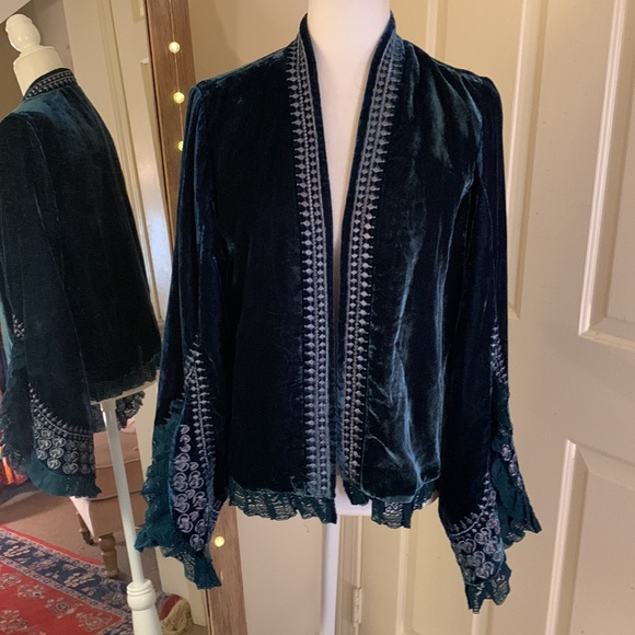 Free People Scarlett Velvet Bed Jacket - Picture 6 of 16